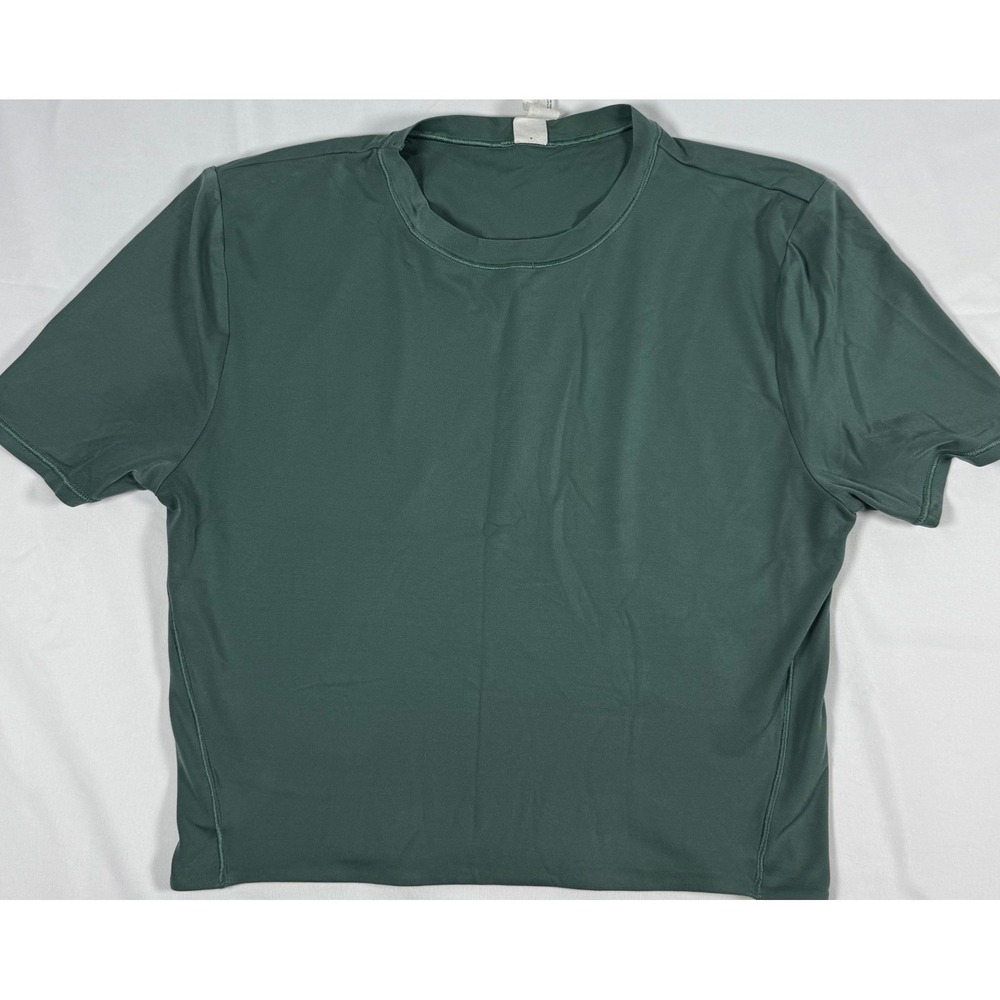 Lululemon Womens Short Sleeve Athletic Training Top Green Size M